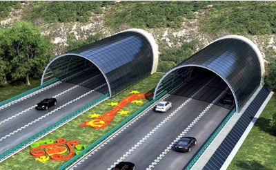 Solar tunnel openings and slopes